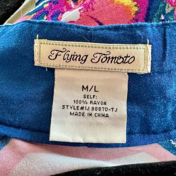 Flying Tomato blues, rose, cream and pinks colors in this flowy kimono - Picture 5 of 5